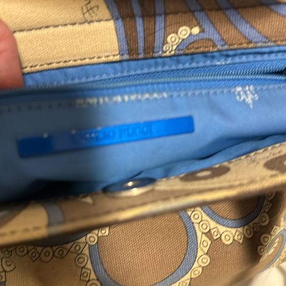 Vintage Pucci mini bag. Blue and brown print - Picture 2 of 11